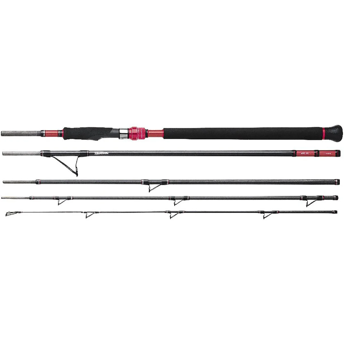 Daiwa Ardito Surf Travel Fishing Rods - Black/Red