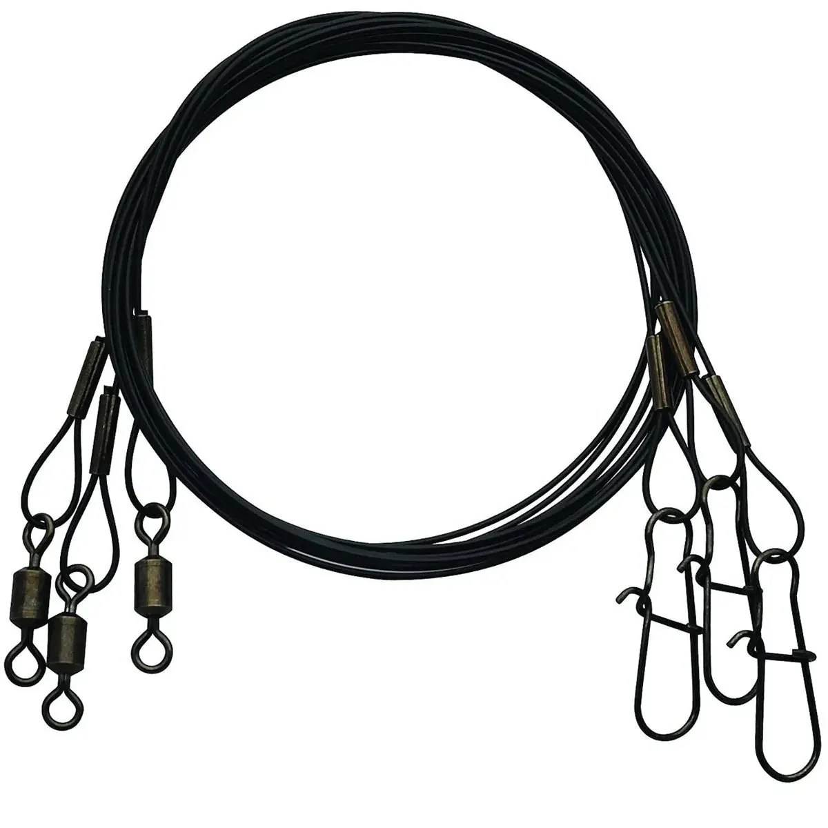 Eagle Claw Black Heavy Duty Wire Leaders Assorted Pack
