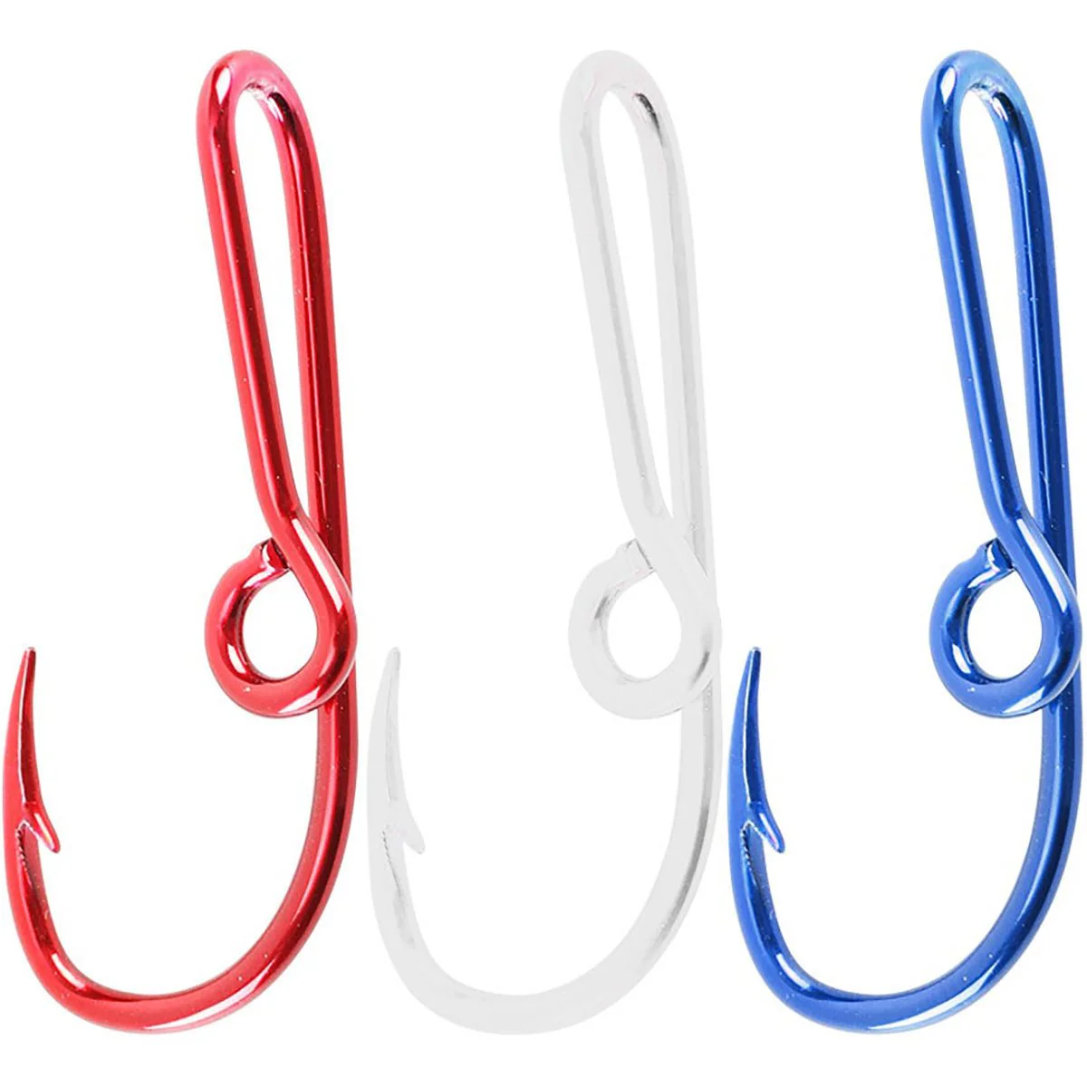 Eagle Claw Tie/Hat Clip 3-Pack - Red/White/Blue - Image 2
