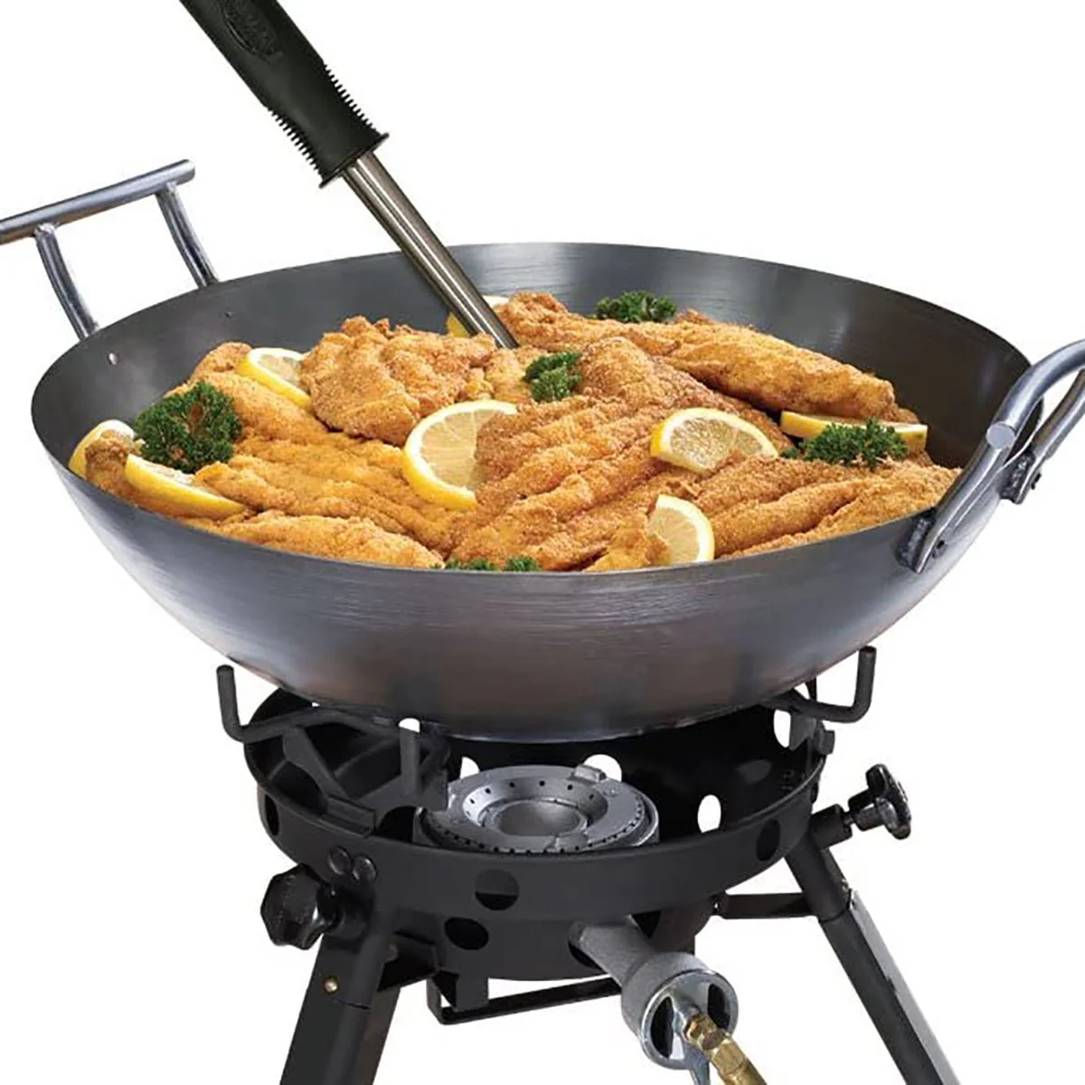 Eastman Outdoors Big Kahuna Burner with 22" Carbon Steel Outdoor Wok Kit, 37212 - Image 2