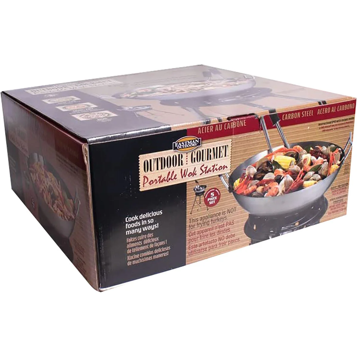 Eastman Outdoors Big Kahuna Burner with 22" Carbon Steel Outdoor Wok Kit, 37212 - Image 3