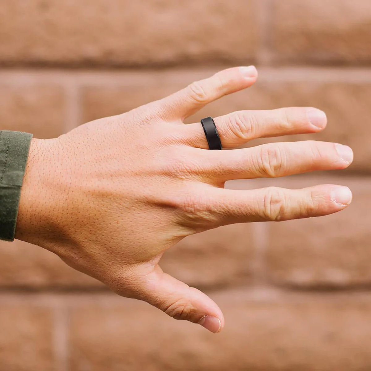 Enso Rings Classic Bevel Series Silicone Ring - Obsidian - Image 2