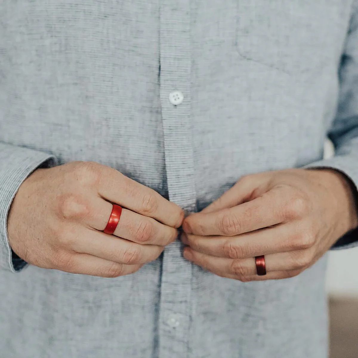 Enso Rings Classic Birthstone Series Silicone Ring - Ruby - Image 2