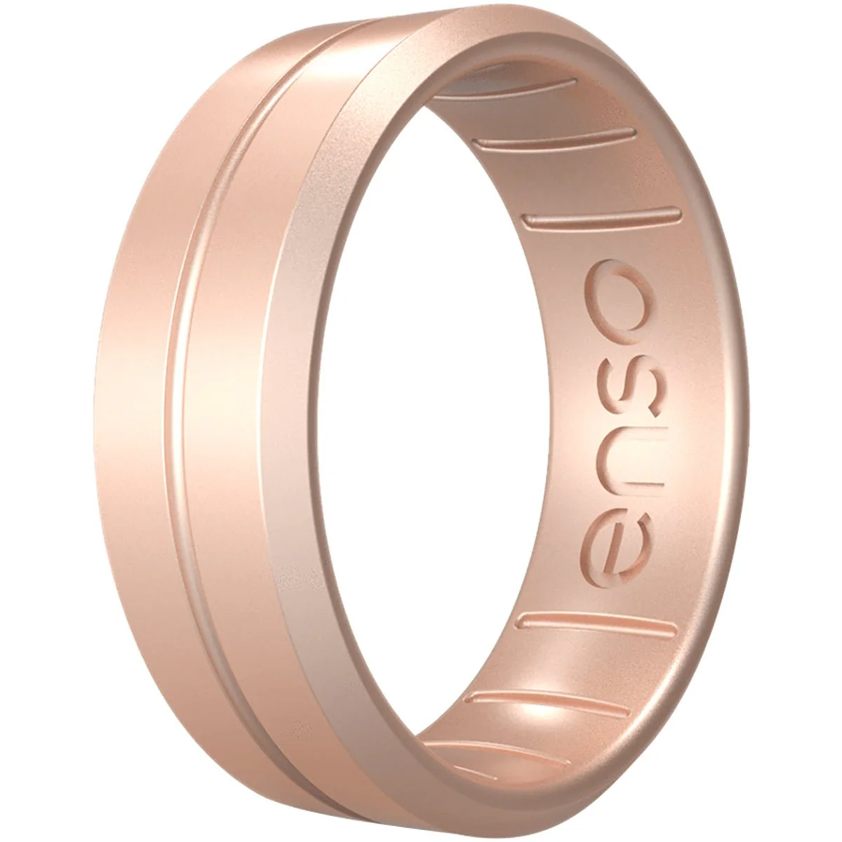 Enso Rings Classic Contour Elements Series Silicone Ring - Rose Gold
