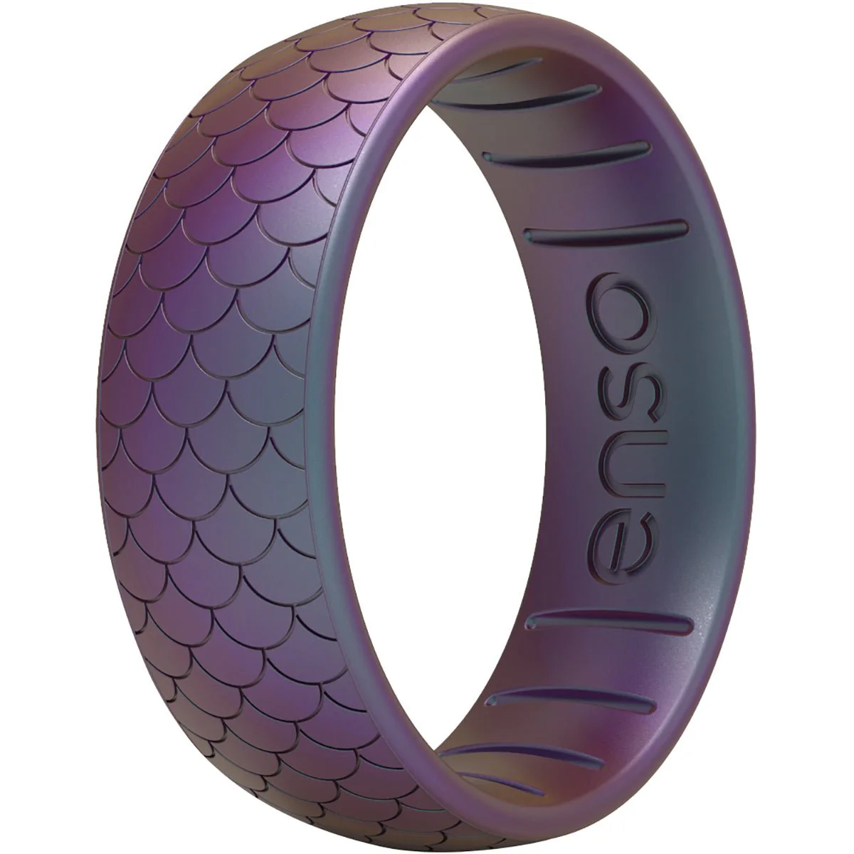 Enso Rings Classic Etched Legends Series Silicone Ring - 10 - Mermaid Scale