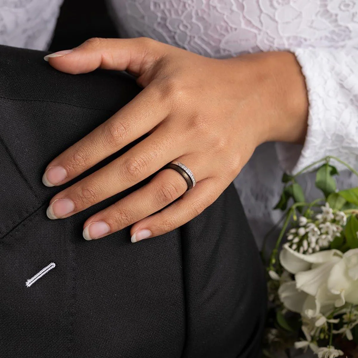 Enso Rings Halo Elements Series Silicone Ring - Platinum - Image 3