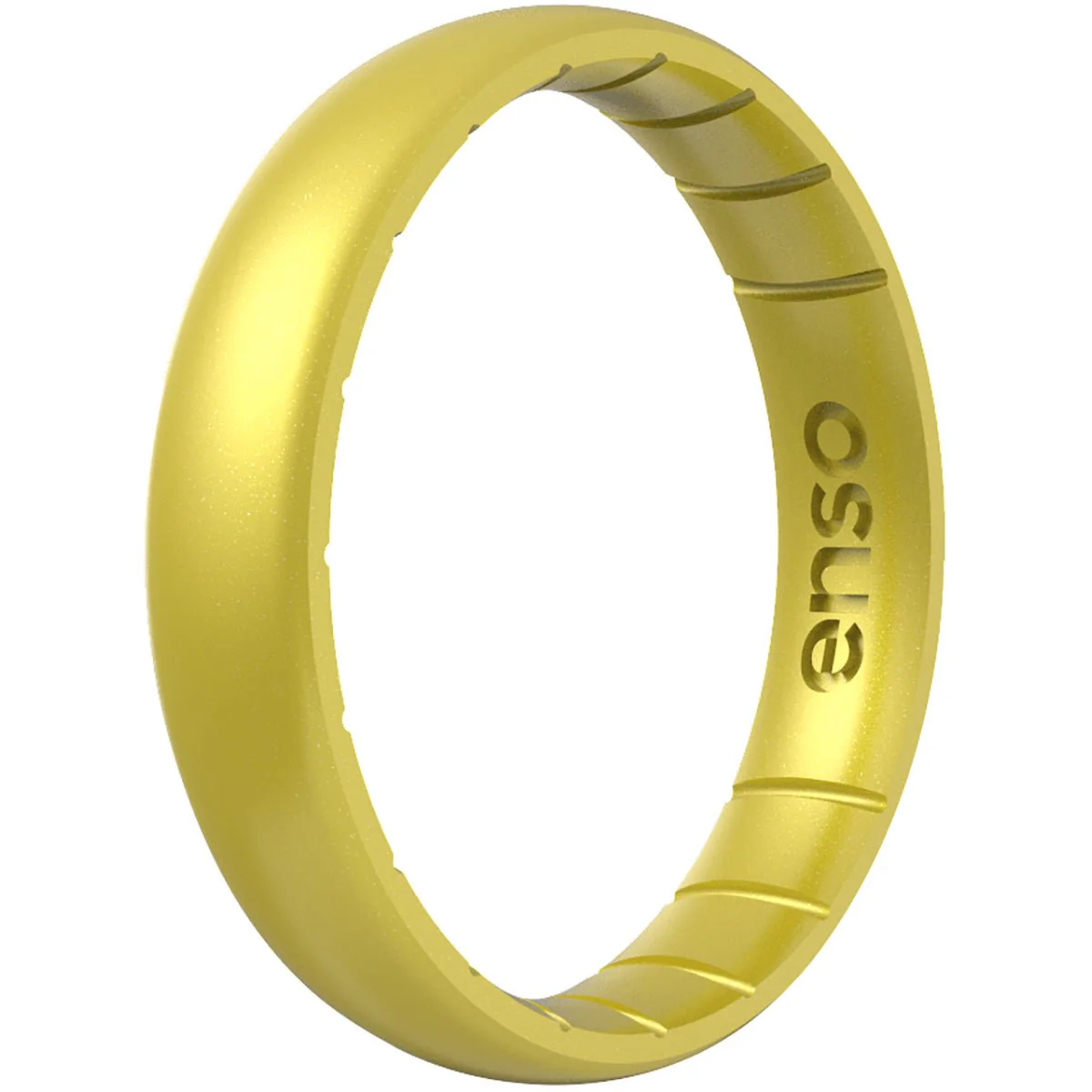 Enso Rings Thin Birthstone Series Silicone Ring - Yellow Topaz