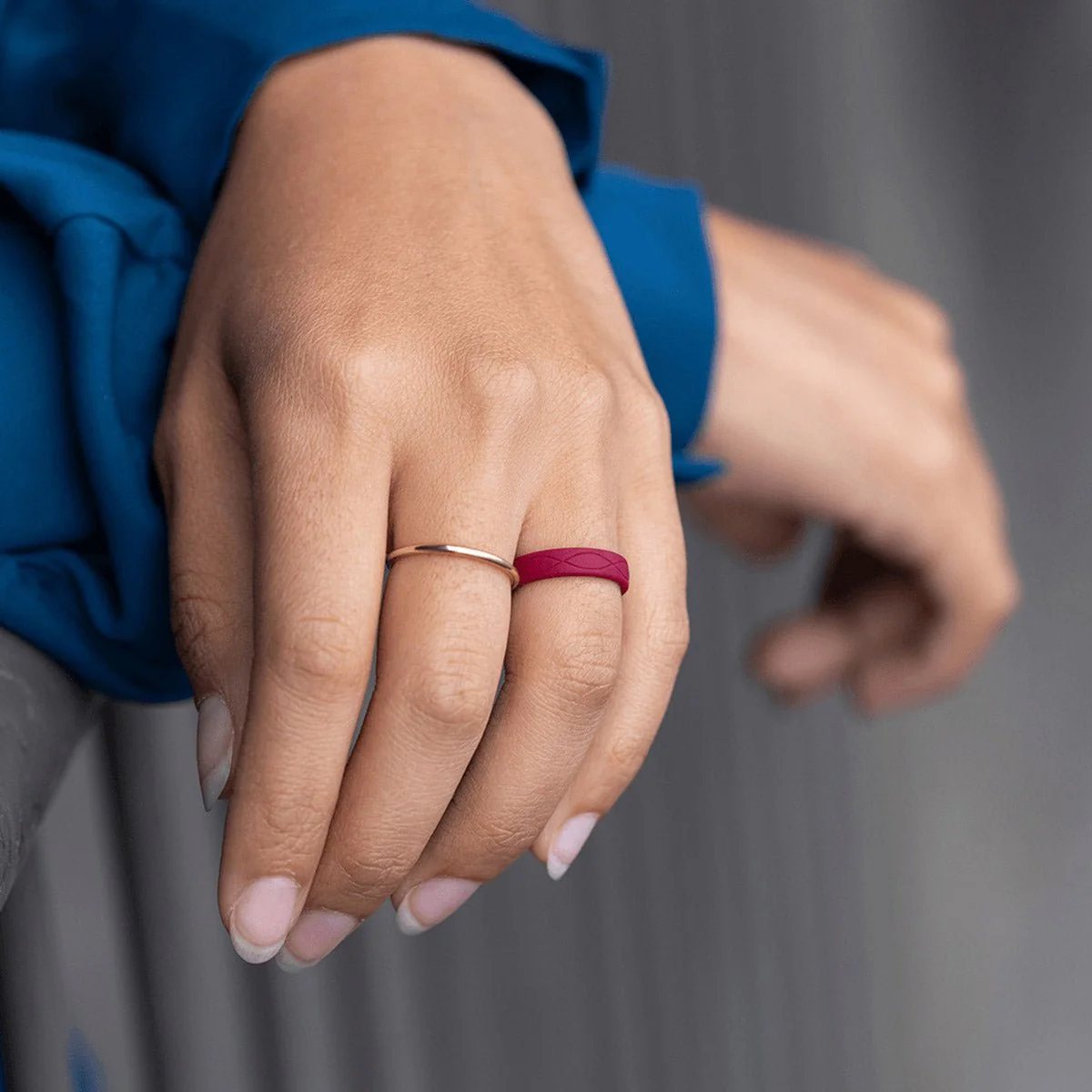 Enso Rings Women's Infinity Series Silicone Ring - Plum - Image 2