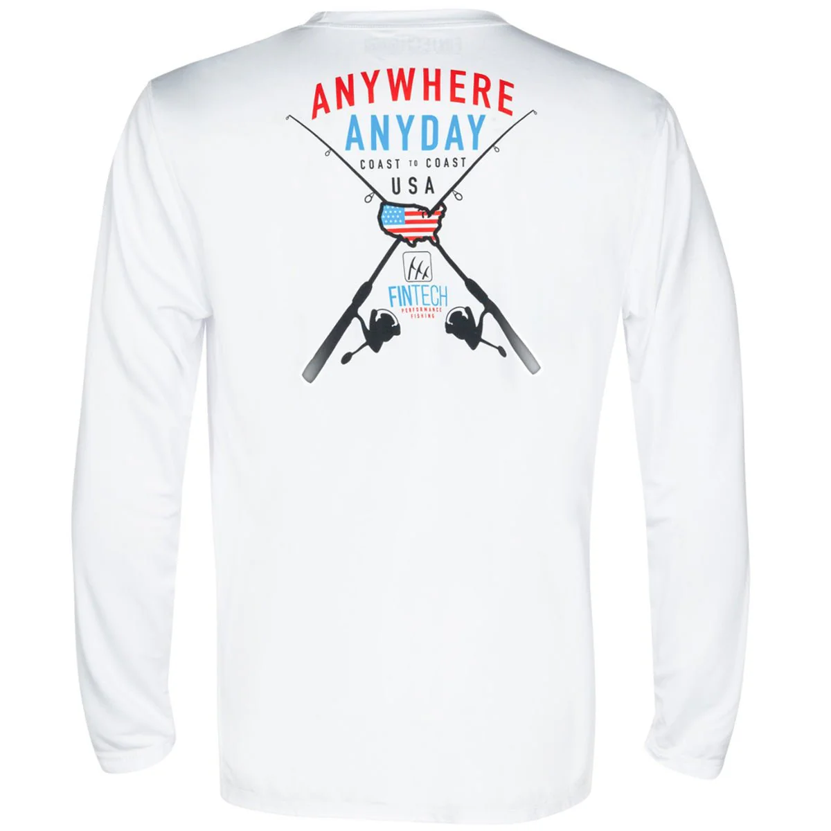 Fintech Anywhere Anyday Sun Defender UV Long Sleeve T-Shirt - Brilliant White - Image 2