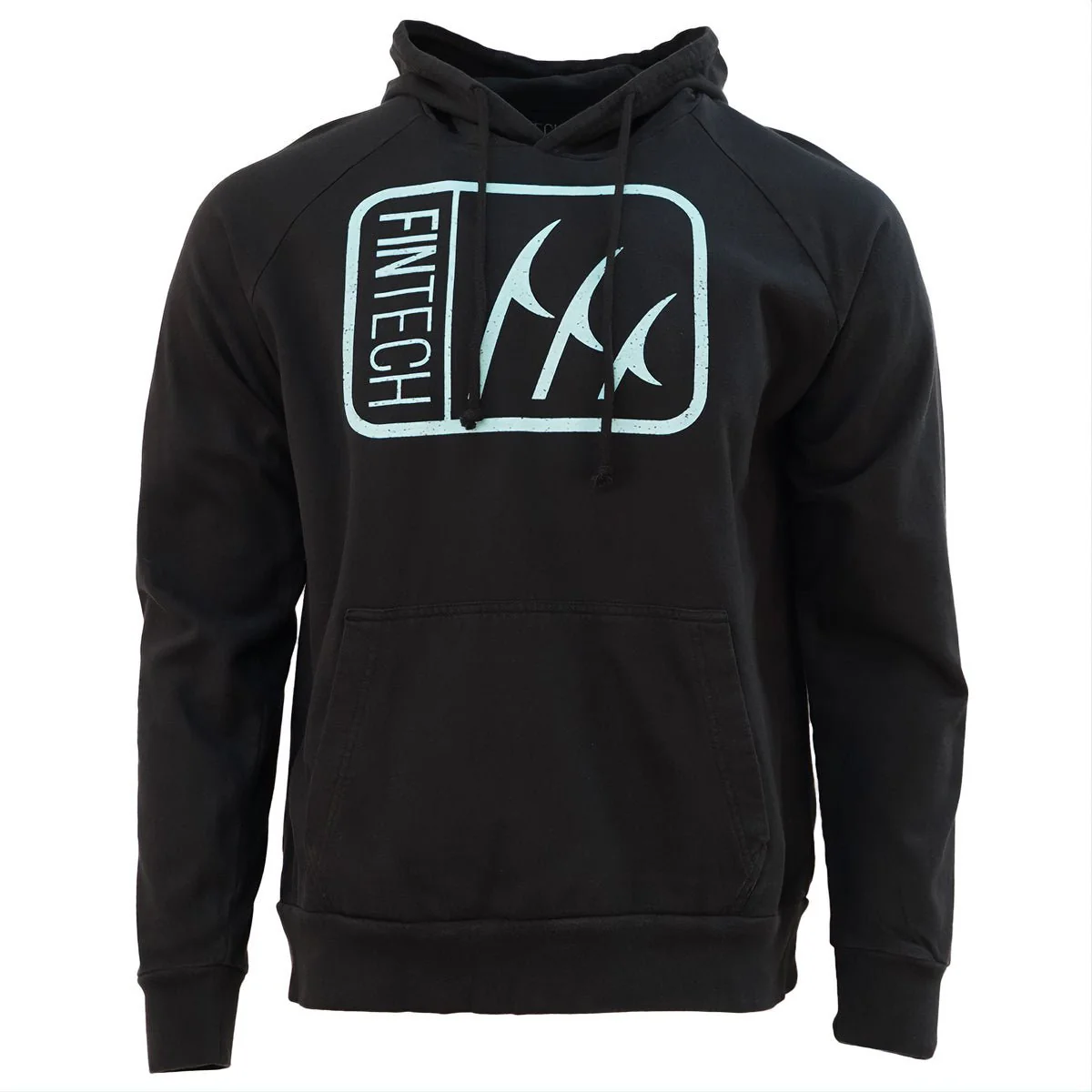 Fintech Box Logo Point Breeze Fleece Pullover Hoodie - Anthracite
