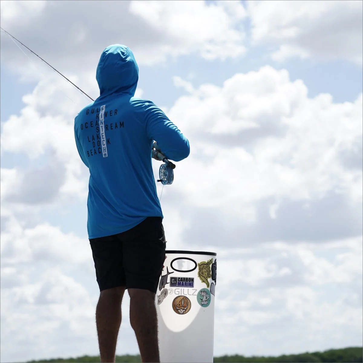Fintech Fish Anywhere UV Pullover Hoodie - Hawaiian Ocean - Image 4