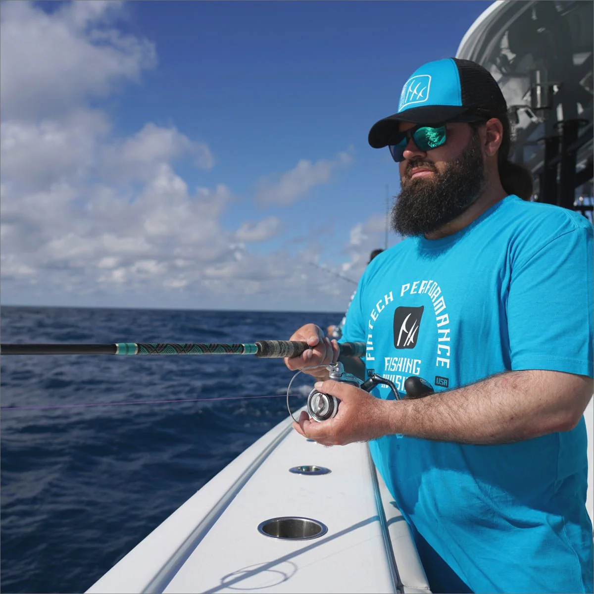 Fintech FPF Division Graphic T-Shirt - Hawaiian Ocean - Image 3