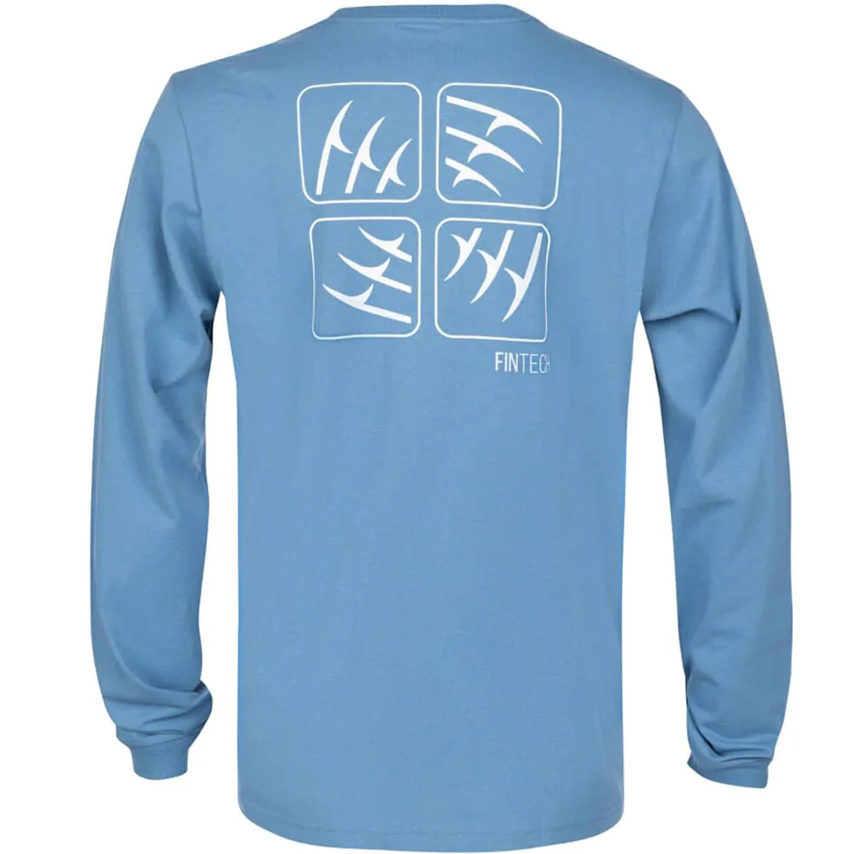 Fintech Spine Heavy-Duty Long Sleeve Graphic T-Shirt - Blue Heaven - Image 2