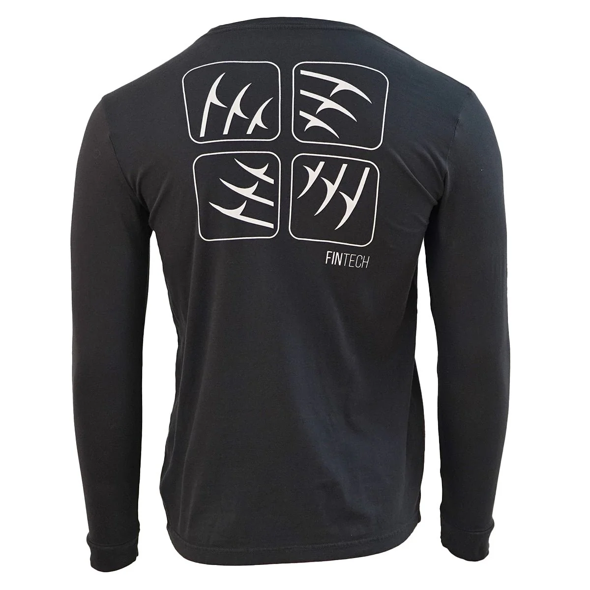 Fintech Spine Long Sleeve Graphic T-Shirt - Anthracite - Image 2