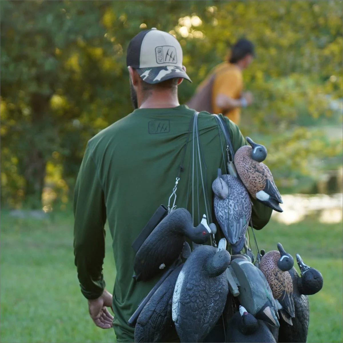 Fintech United By Outdoors Sun Defender UV Long Sleeve T-Shirt - Rifle Green - Image 3