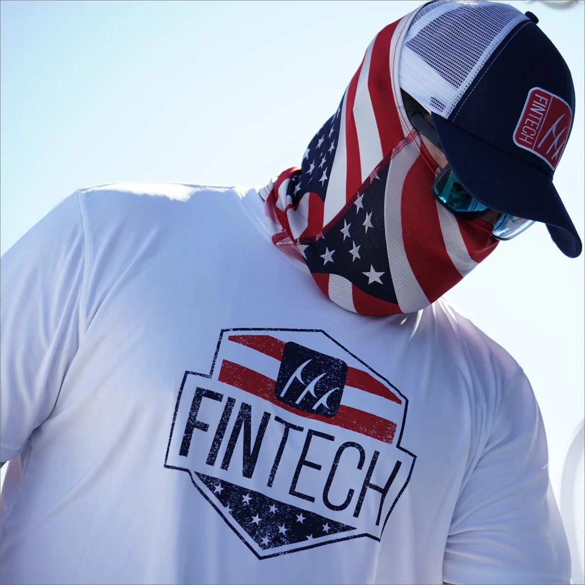 Fintech USA Shield Sun Defender UV T-Shirt - Brilliant White - Image 3