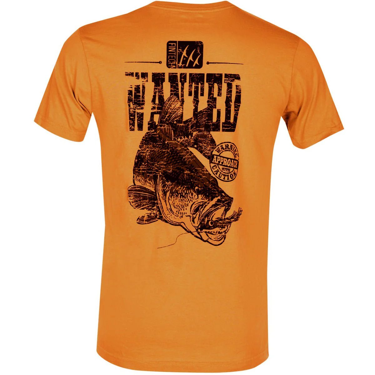 Fintech Wanted Bass Graphic T-Shirt - Autumn Blaze - Image 2
