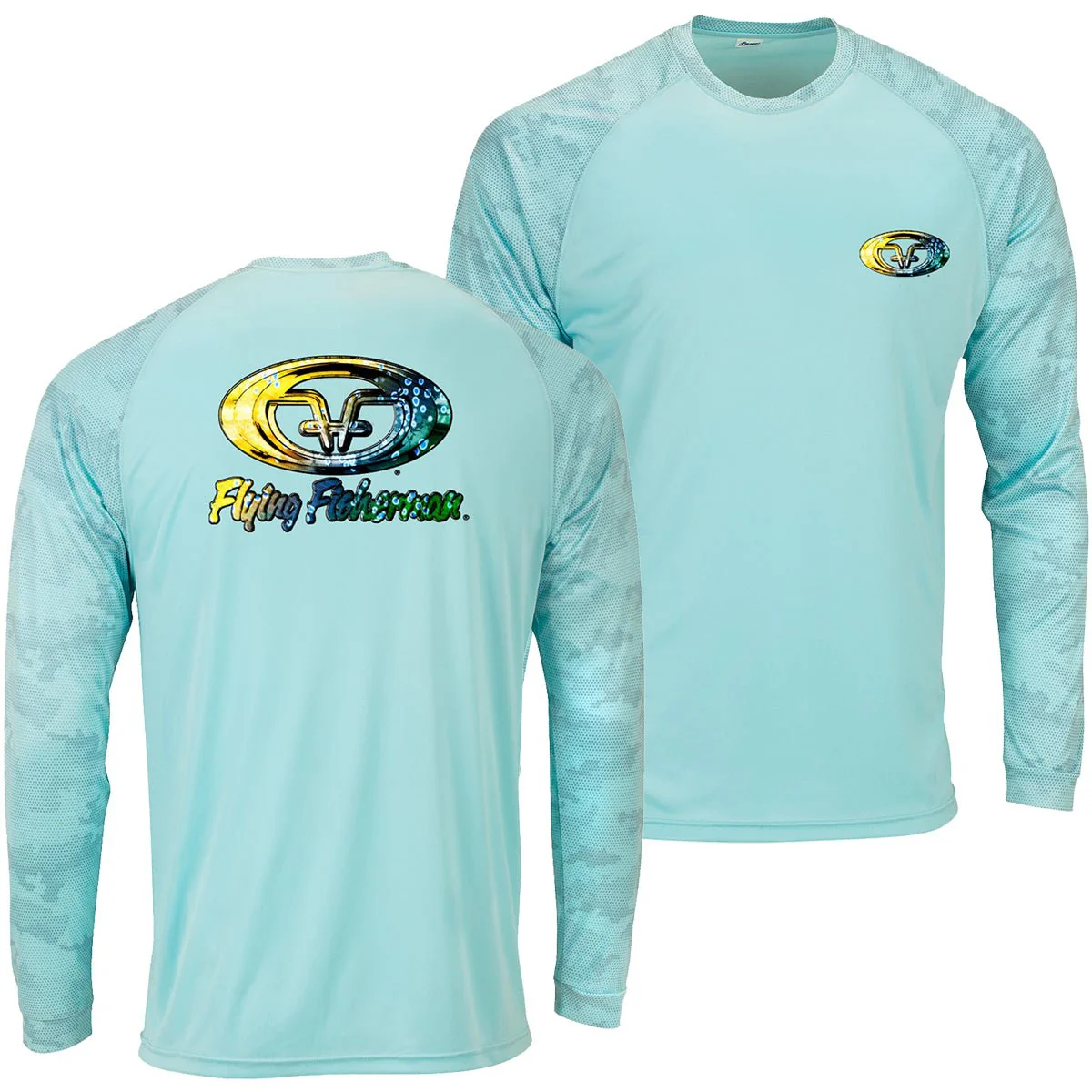 Flying Fisherman Mahi Skin Performance Long Sleeve T-Shirt - Aqua