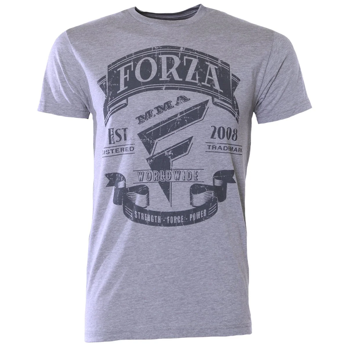 Forza Sports "Origins" MMA T-Shirt - Dark Heather Gray - Image 2