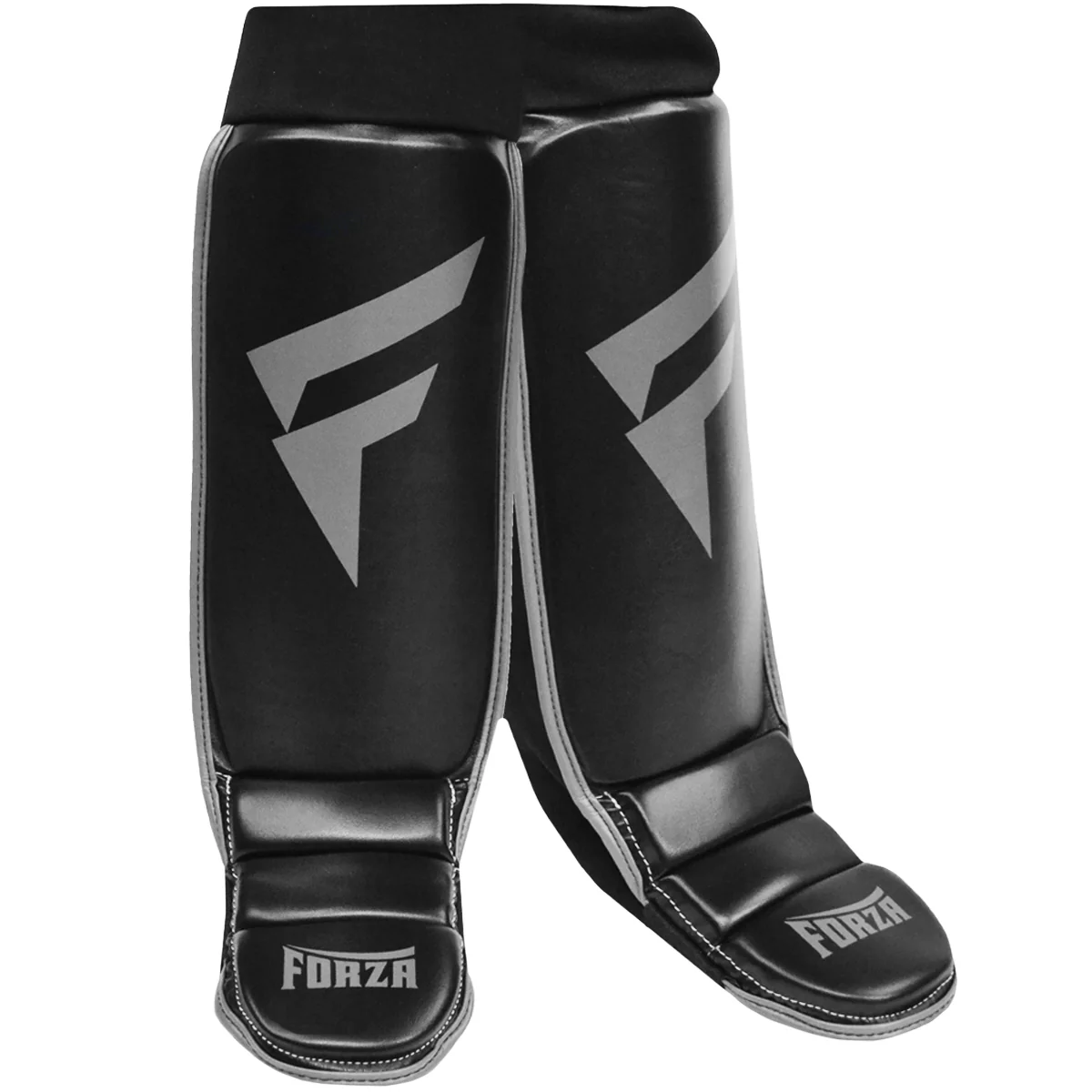 Forza Sports Vinyl Instep Shin Guards - Black/Gray