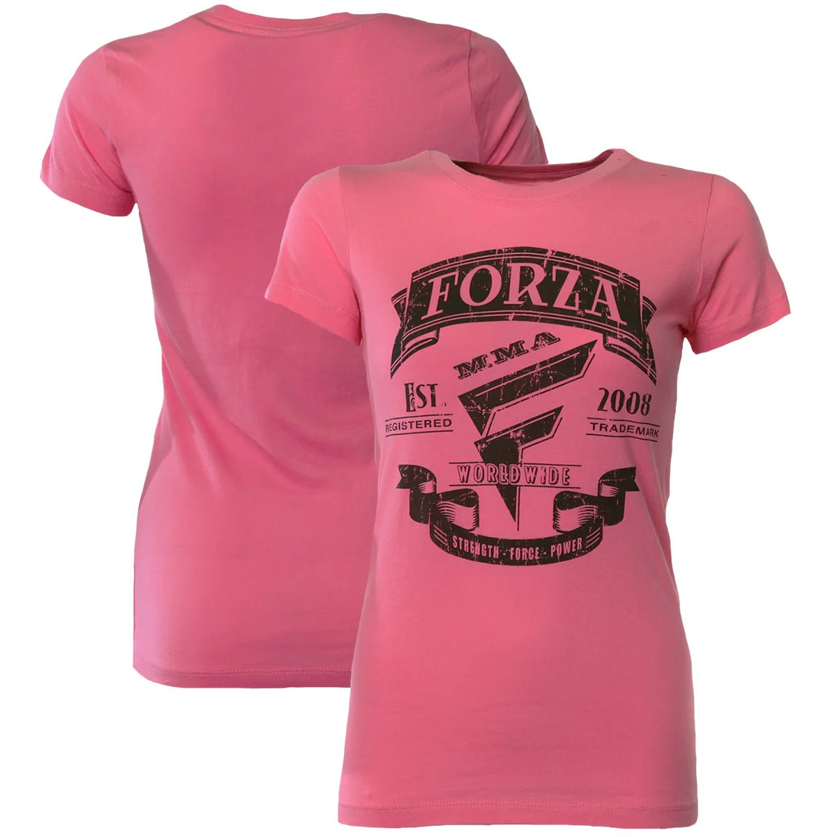 Forza Sports Women's "Origins" MMA T-Shirt - Hot Pink - Image 3