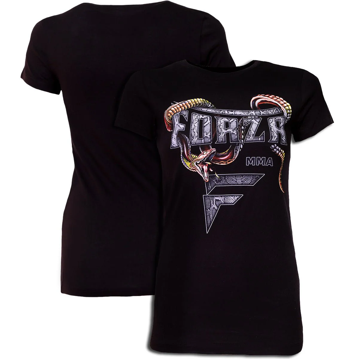 Forza Sports Women's "Slither" MMA T-Shirt - Black - Image 3