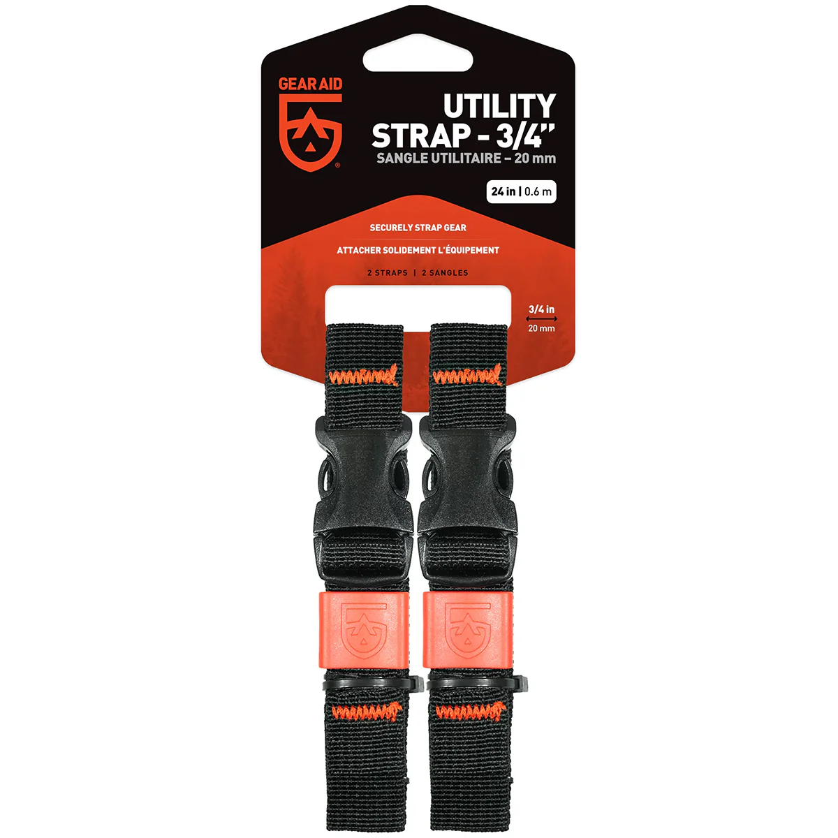 Gear Aid 3/4" Wide Gear Organizing Utility Straps - Black