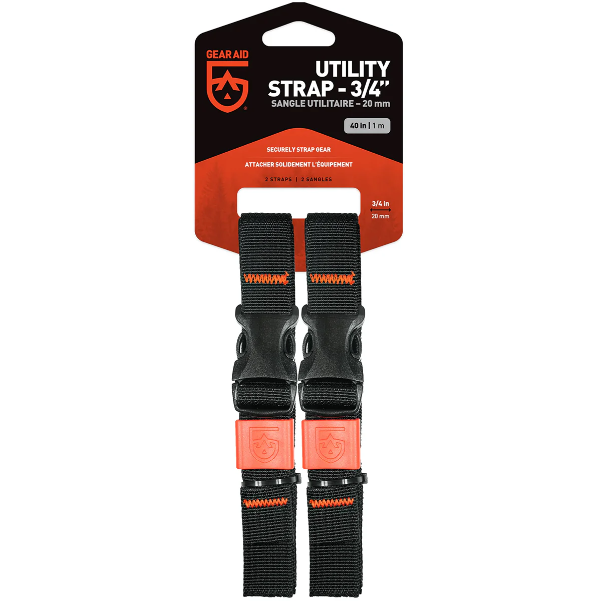 Gear Aid 3/4" Wide Gear Organizing Utility Straps - Black - Image 6