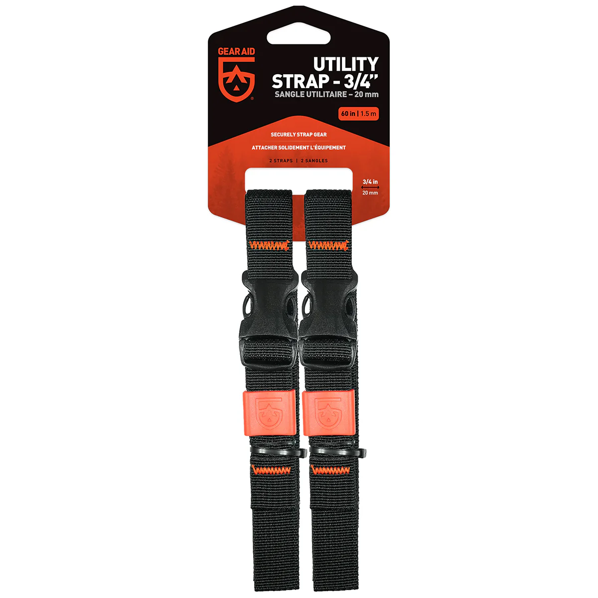 Gear Aid 3/4" Wide Gear Organizing Utility Straps - Black - Image 7