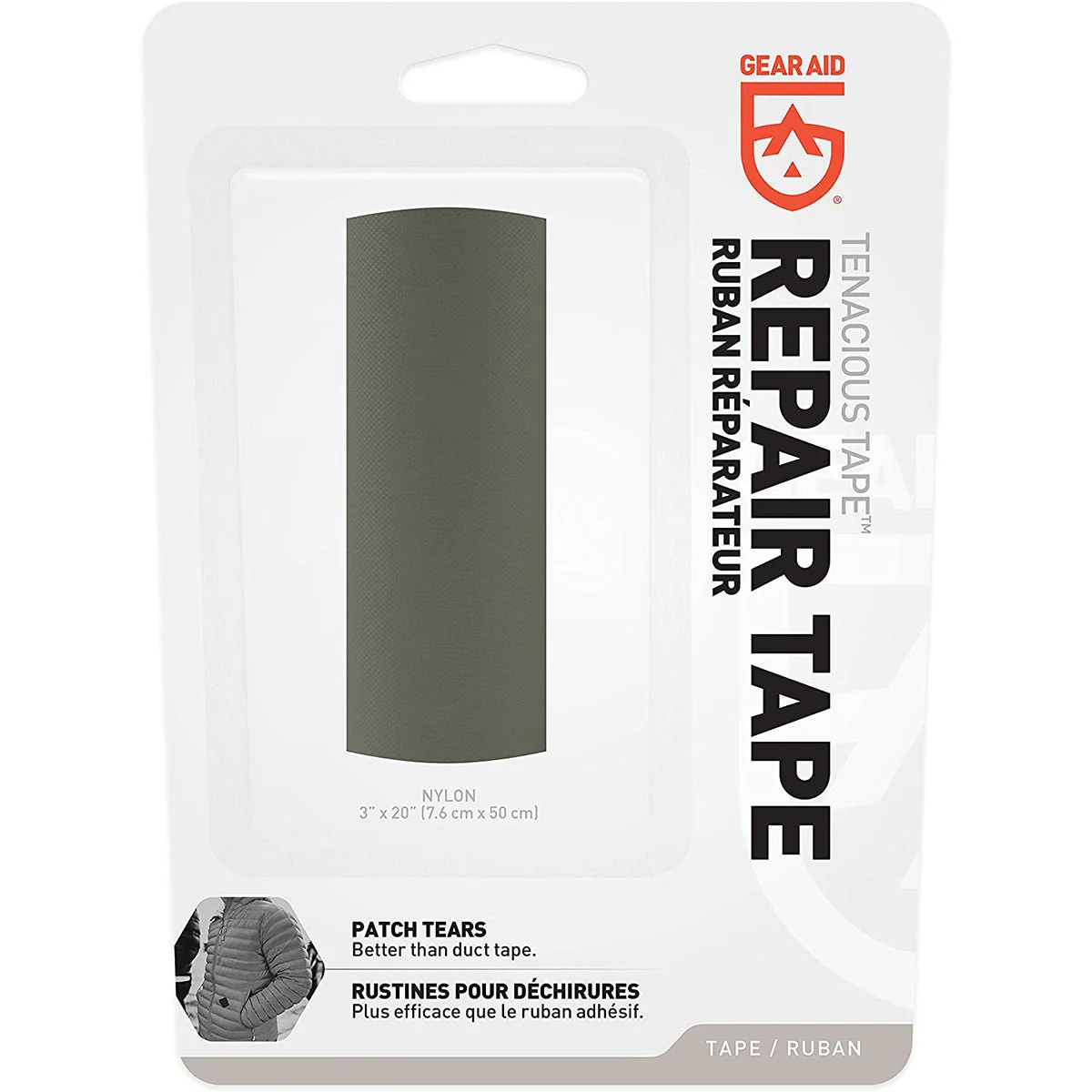 Gear Aid 3 Inch x 20 Inch Tenacious Tape Outdoor Gear Repair Tape - OD Green Nylon - Image 2