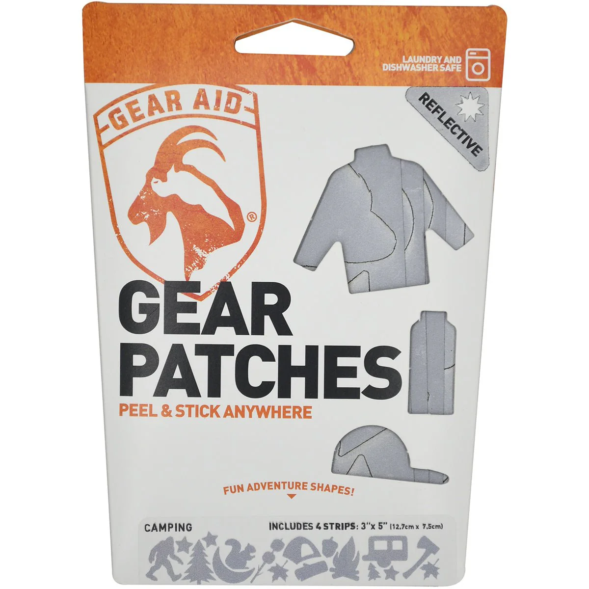 Gear Aid 5" No-Sew Peel and Stick Camping Gear Patches - Reflective - Image 2