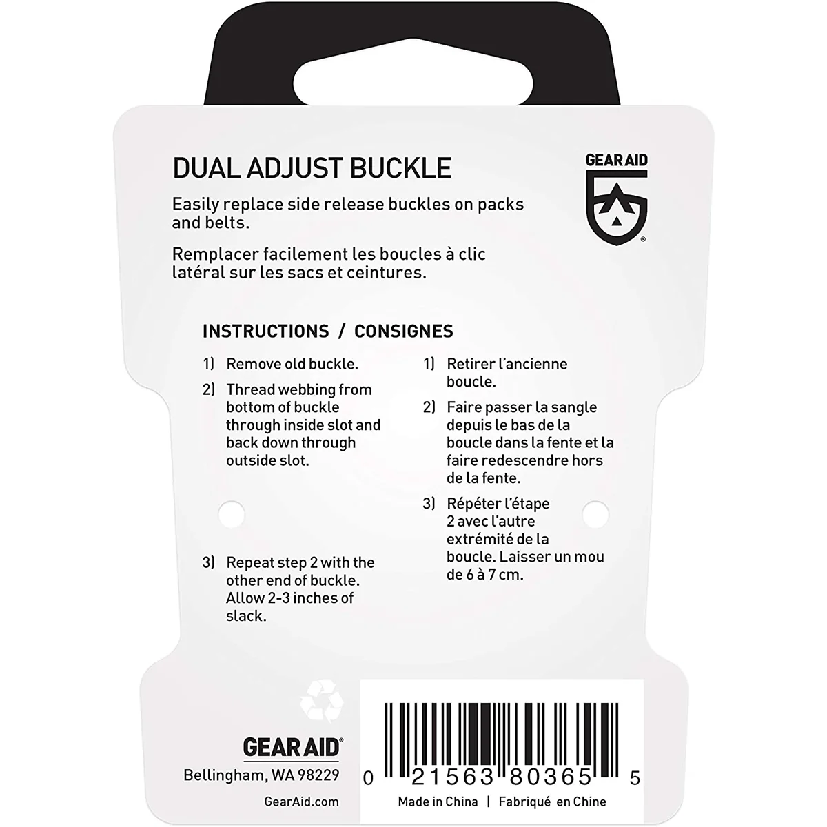 Gear Aid Dual Adjust No-Sew Replacement Buckle - 2-Pack - Image 13