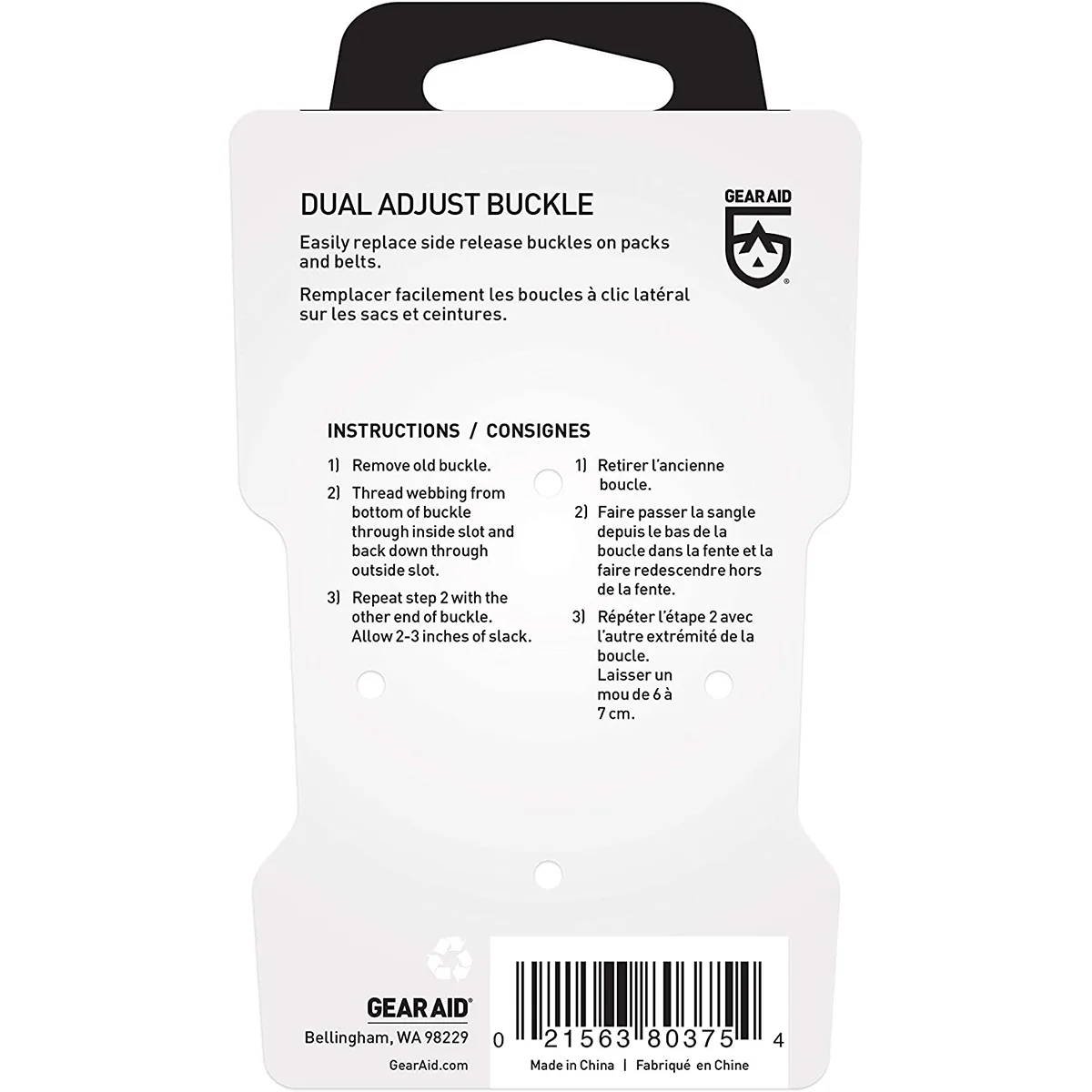 Gear Aid Dual Adjust No-Sew Replacement Buckle - 2-Pack - Image 16