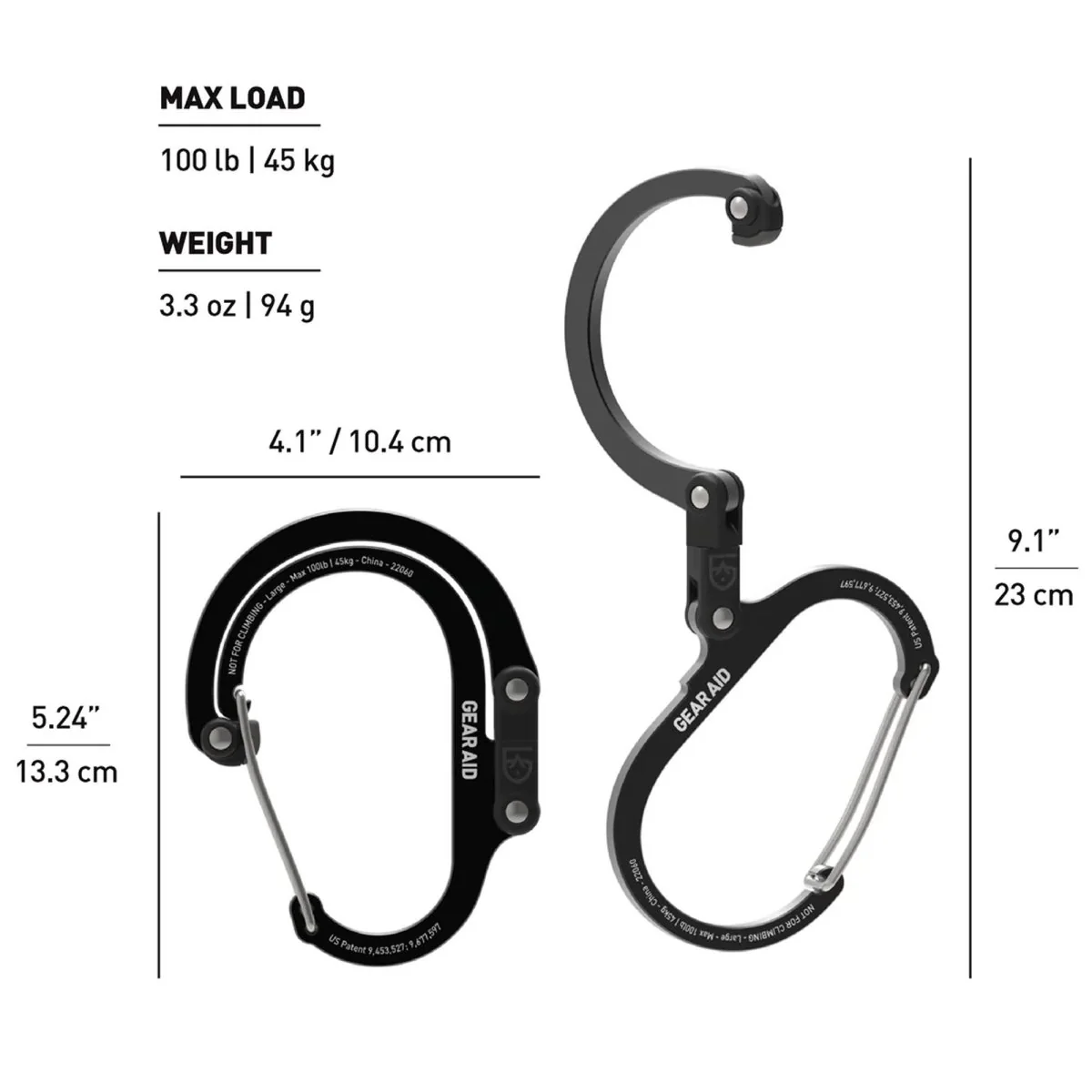 Gear Aid Heroclip Large Hybrid Camping Gear Clip - Image 4