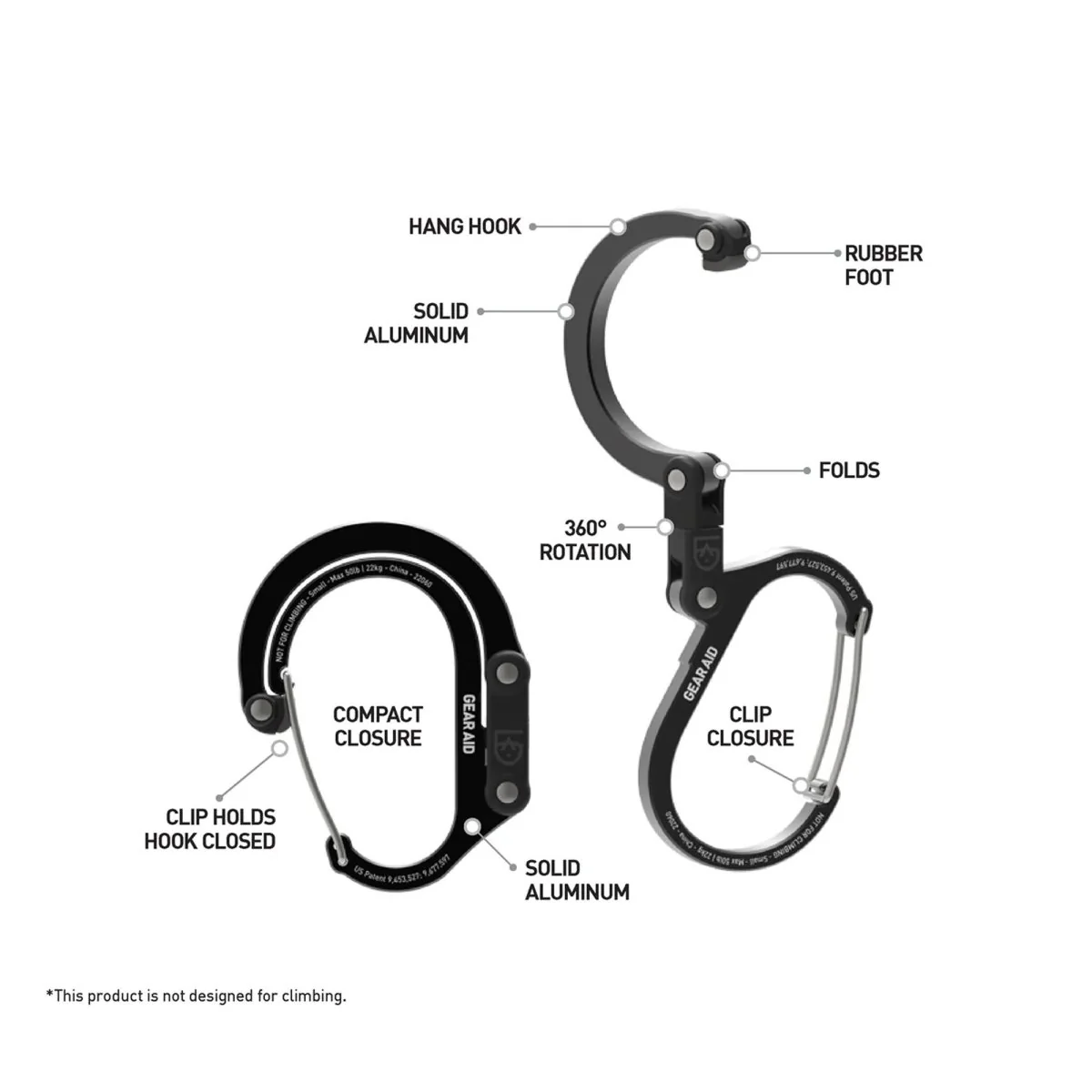Gear Aid Heroclip Small Hybrid Camping Gear Clip - Image 6