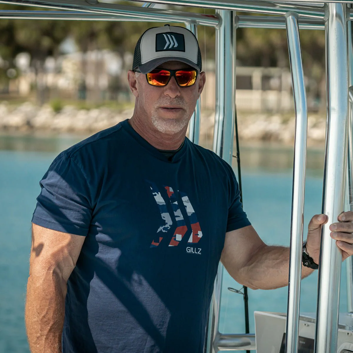 Gillz Contender Series 3 Gillz USA Tek Fill T-Shirt - Dress Blues - Image 4