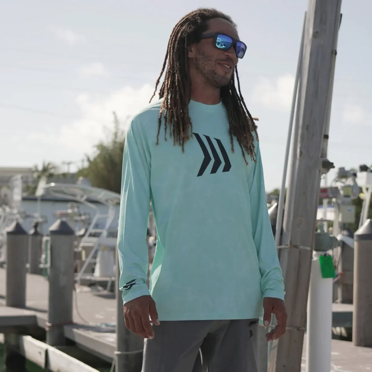 Gillz Contender Series ASSLT UV Long Sleeve T-Shirt - Aruba Blue - Image 4