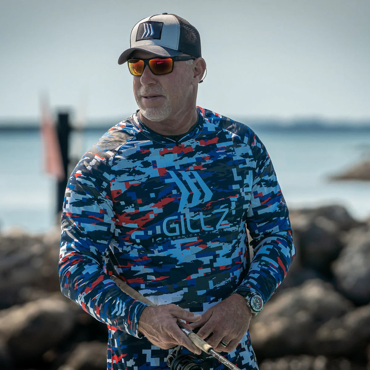 Gillz Contender Series Tek UV Long Sleeve T-Shirt - Powder Blue - Image 4