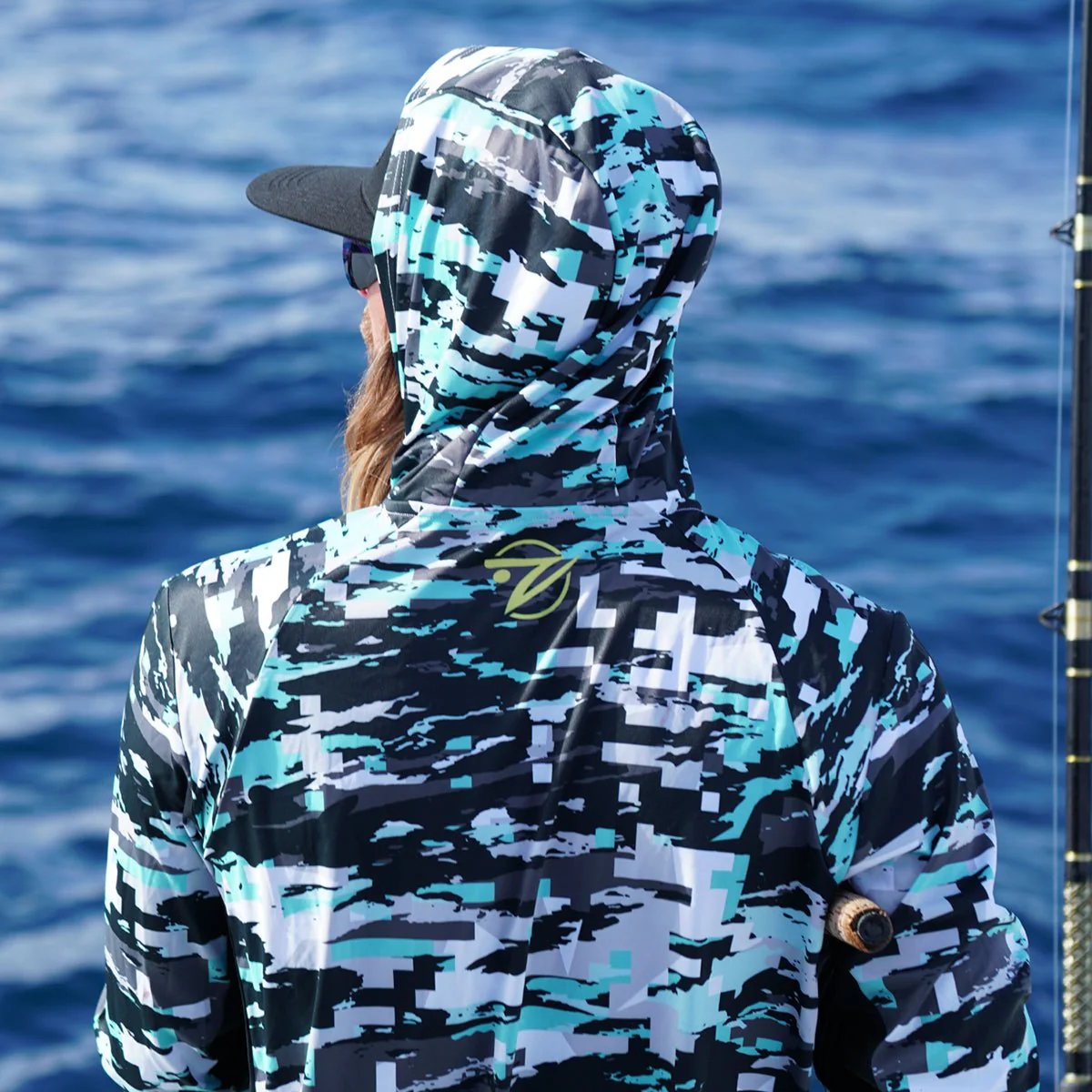 Gillz Pro Series Tek UV Pullover Hoodie - Aruba Blue - Image 5