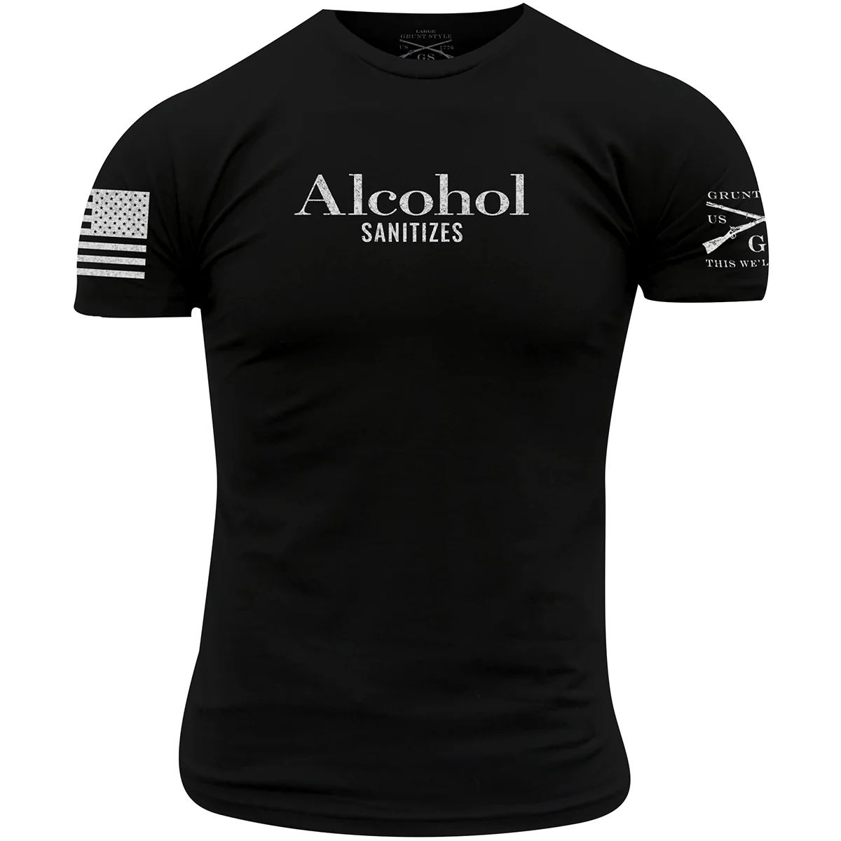 Grunt Style Alcohol Sanitizes T-Shirt - Black