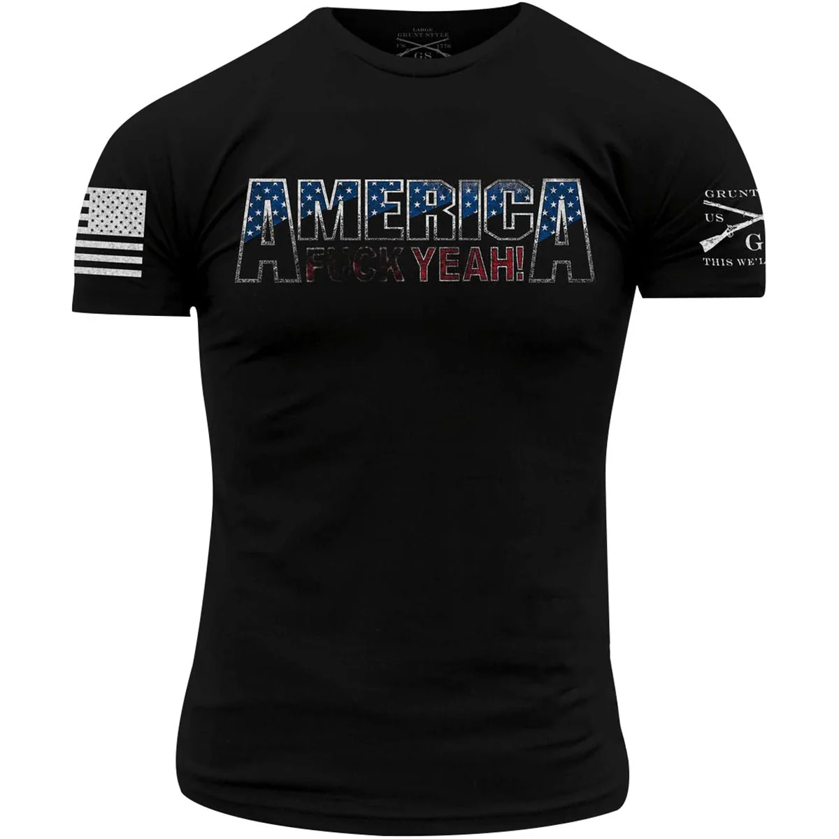 Grunt Style America, F*ck Yeah 2.0 T-Shirt - Black