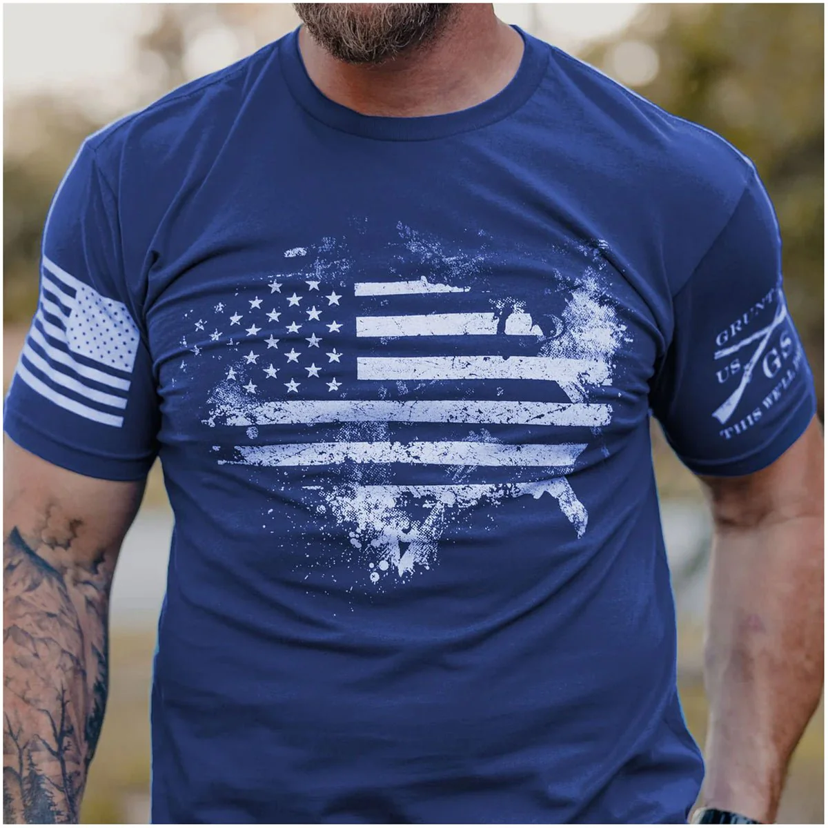 Grunt Style American Acid T-Shirt - Royal - Image 4