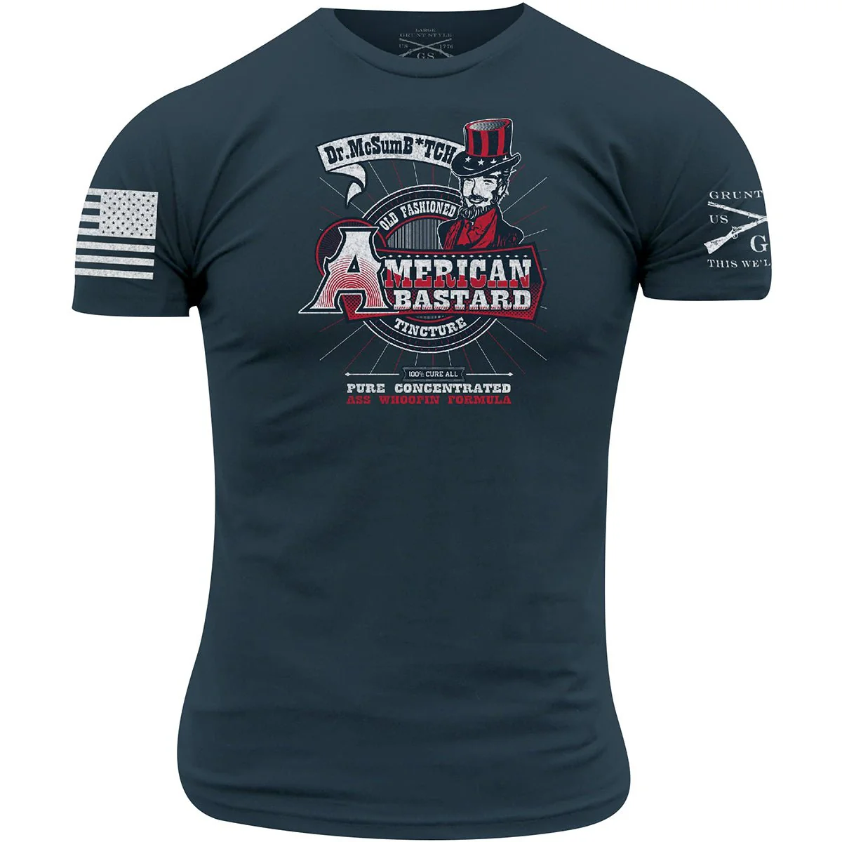 Grunt Style American Bastard T-Shirt - Navy