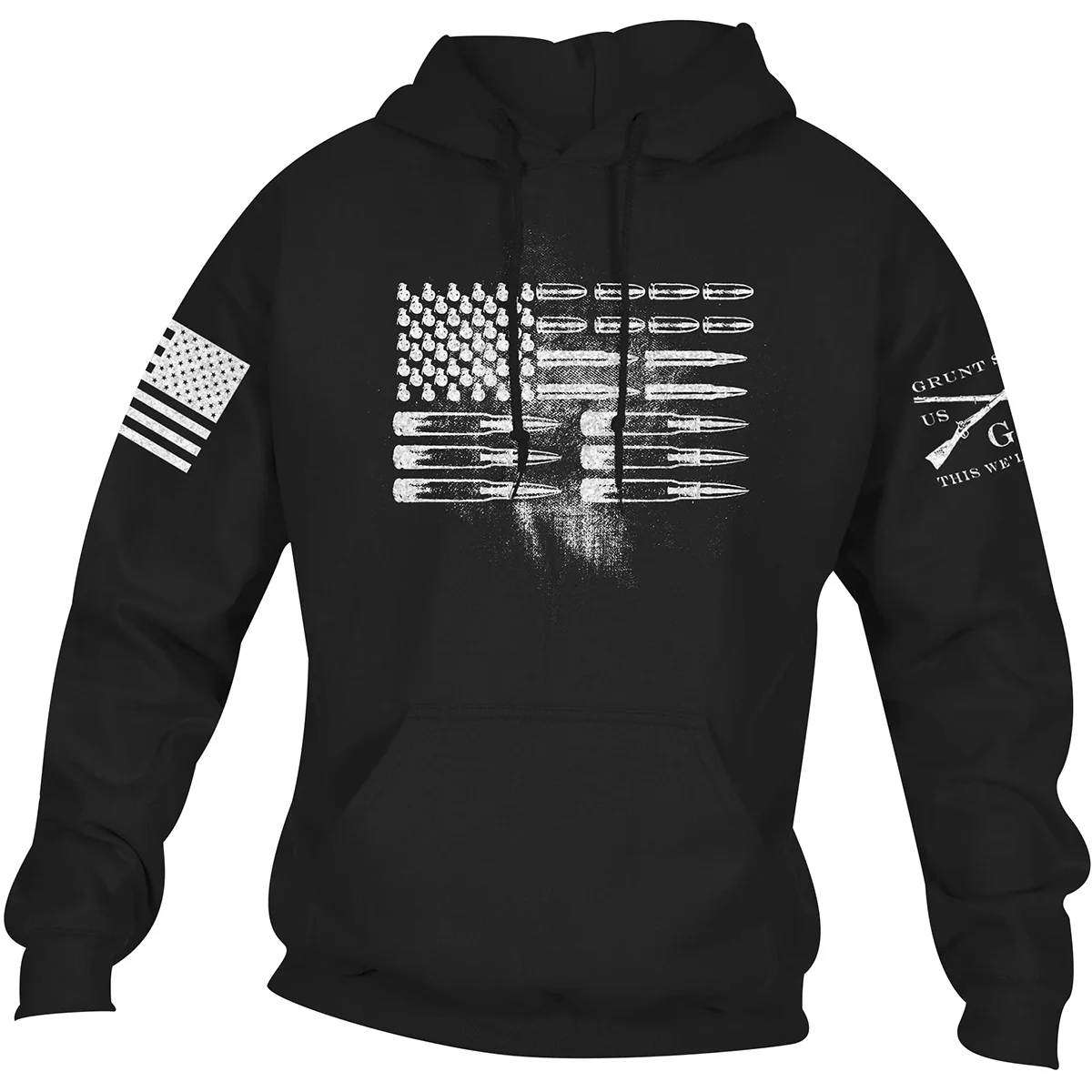 Grunt Style Ammo Flag Pullover Hoodie - Black