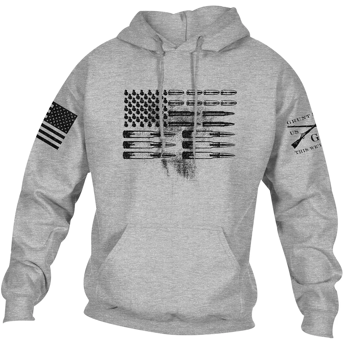 Grunt Style Ammo Flag Pullover Hoodie - Sport Gray