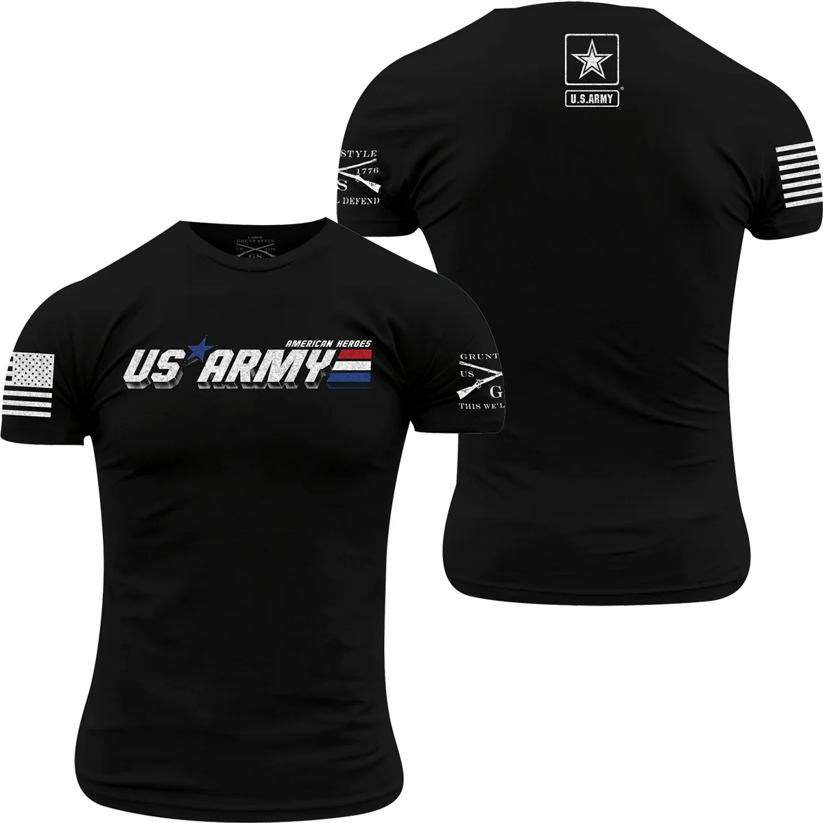 Grunt Style Army - American Heroes T-Shirt - Black