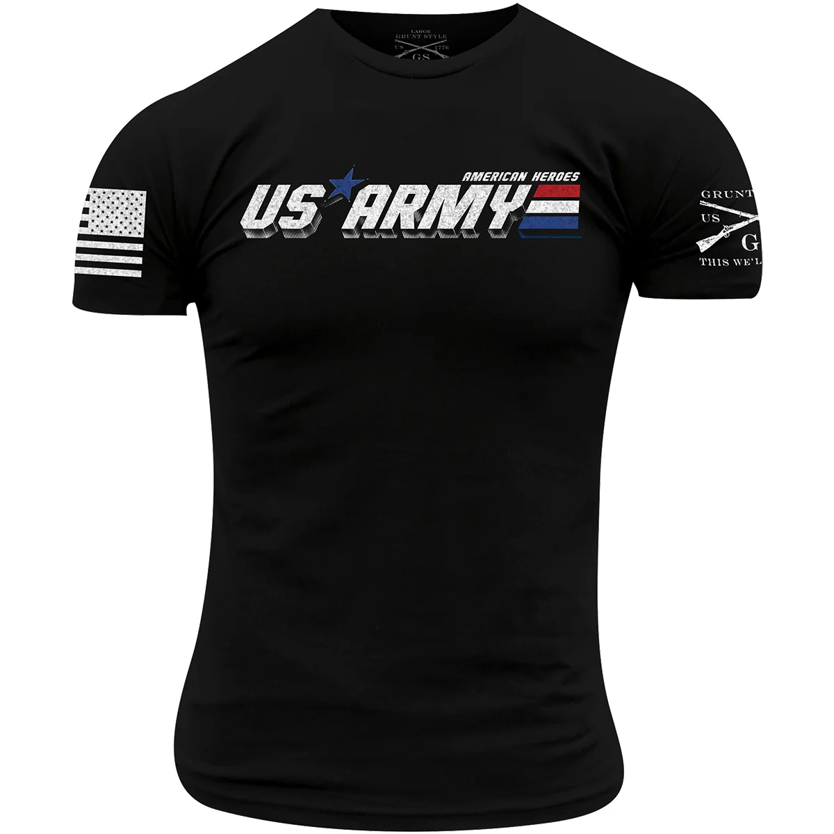 Grunt Style Army - American Heroes T-Shirt - Black - Image 2