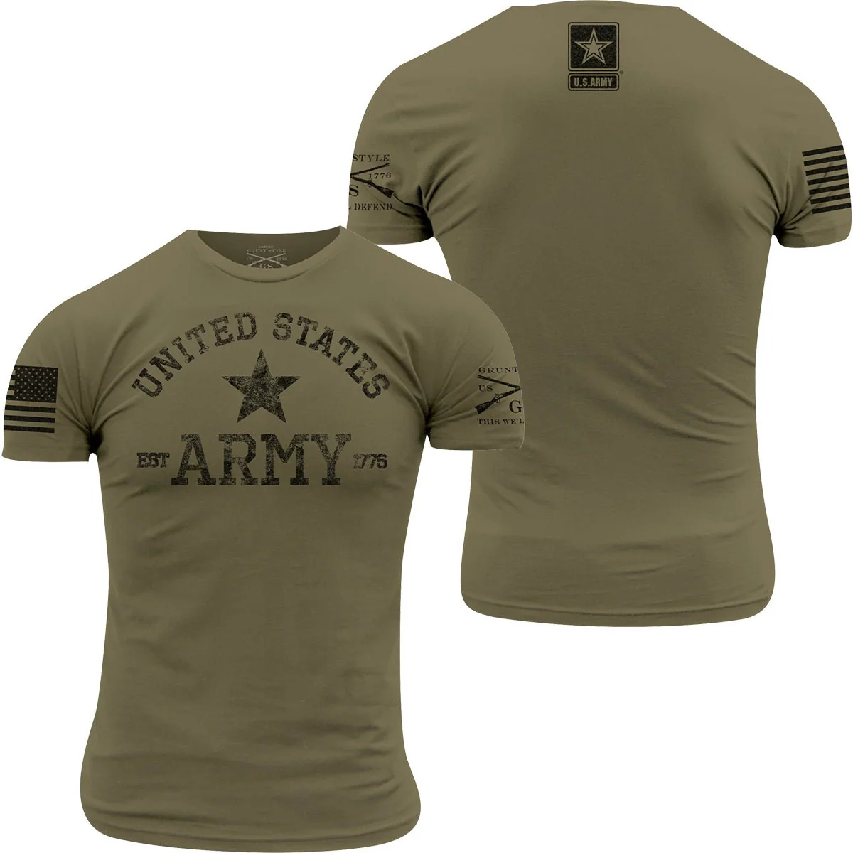 Grunt Style Army - Est. 1775 T-Shirt - Military Green