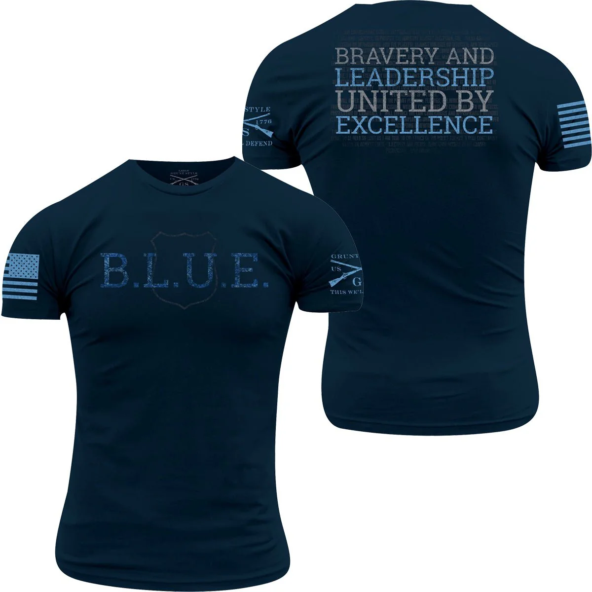 Grunt Style B.L.U.E. T-Shirt - Navy