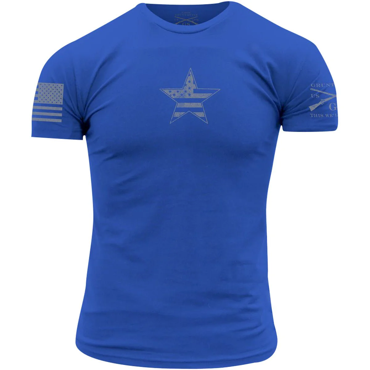 Grunt Style Basic American Star T-Shirt - Heathered Royal